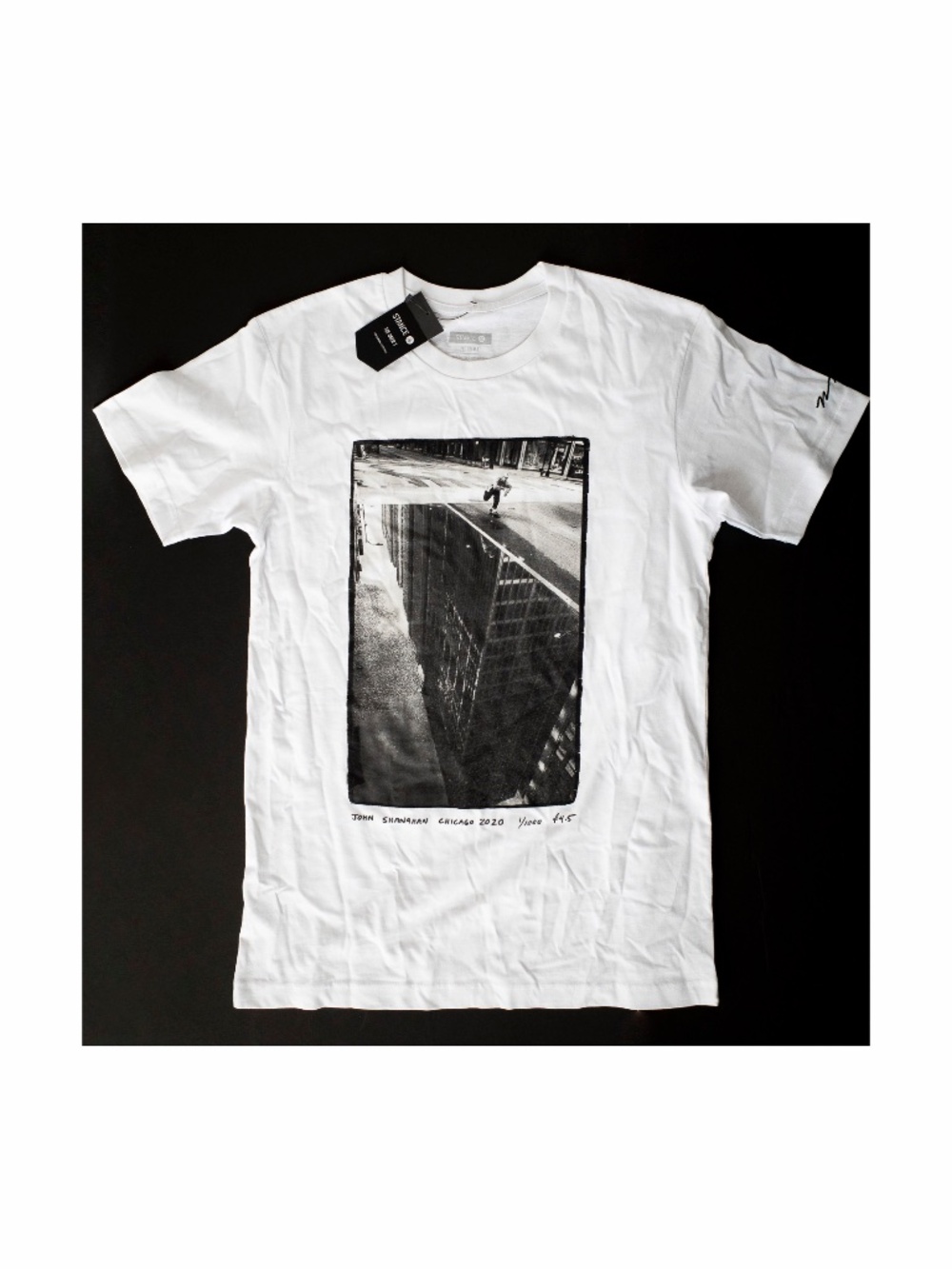 STANCE X MIKE BLABAC T-SHIRT JOHN SHANAHAN PUSHING IN CHICAGO Small BRAND NEW!